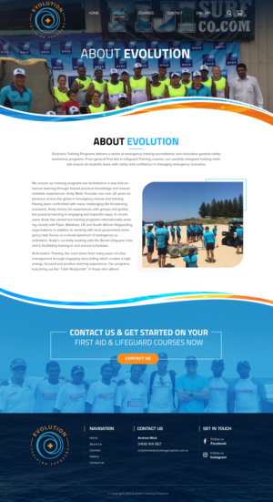 Web Design by Blue Sparrow for Evolution Training Programs | Design: #28178013