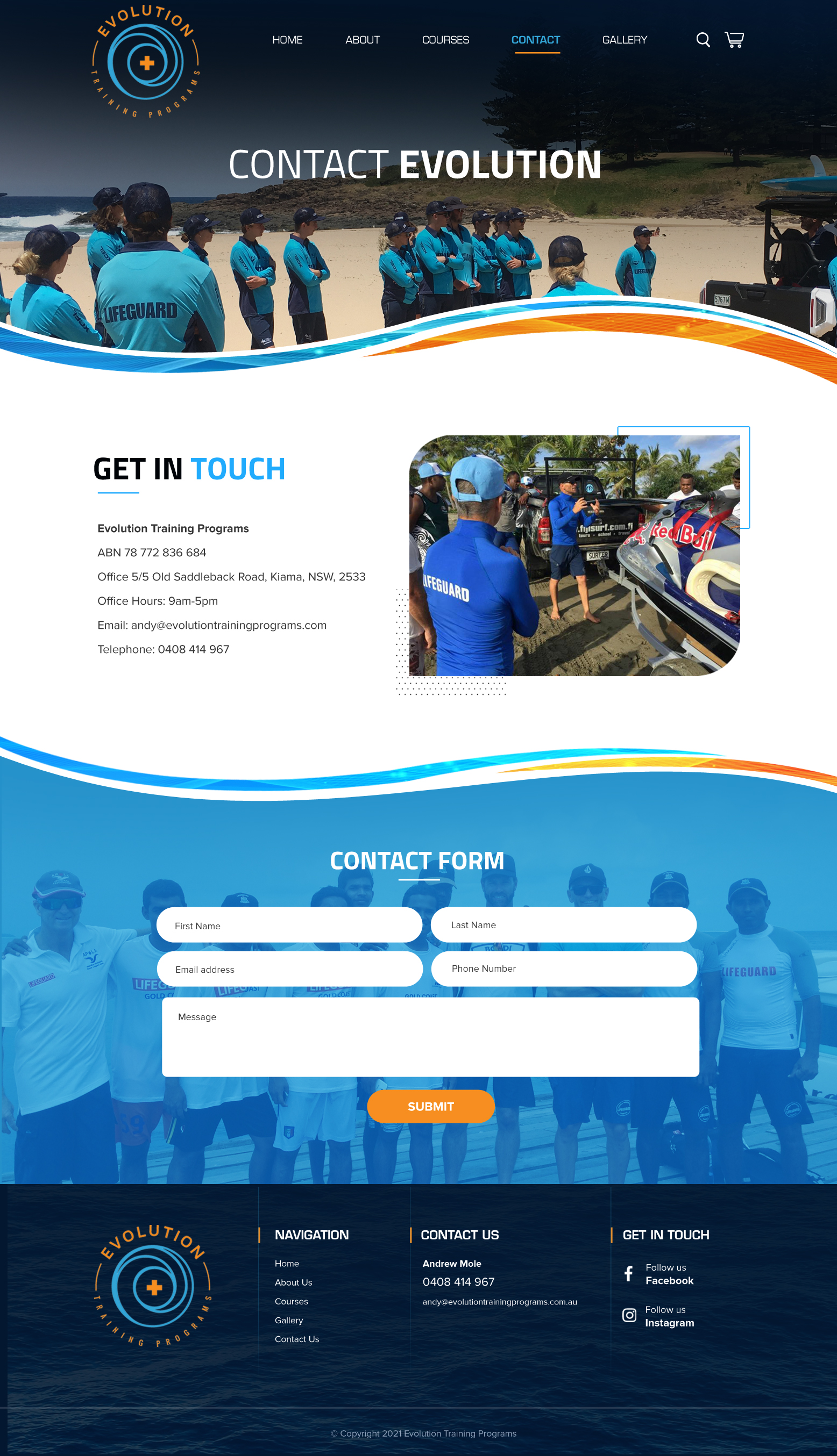 Web Design by Blue Sparrow for Evolution Training Programs | Design #28178015