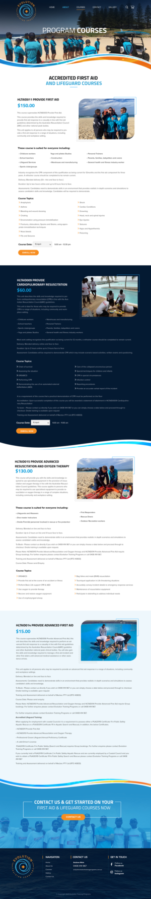 Web Design by Blue Sparrow for Evolution Training Programs | Design: #28178016