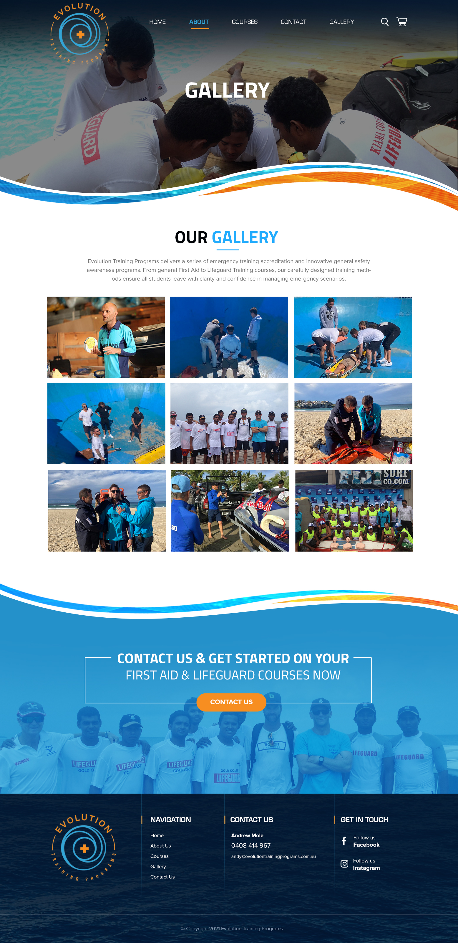 Web Design by Blue Sparrow for Evolution Training Programs | Design #28178017