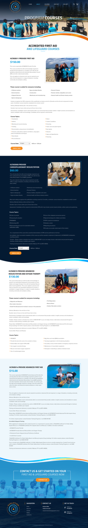 Web Design by Blue Sparrow for Evolution Training Programs | Design: #28178090