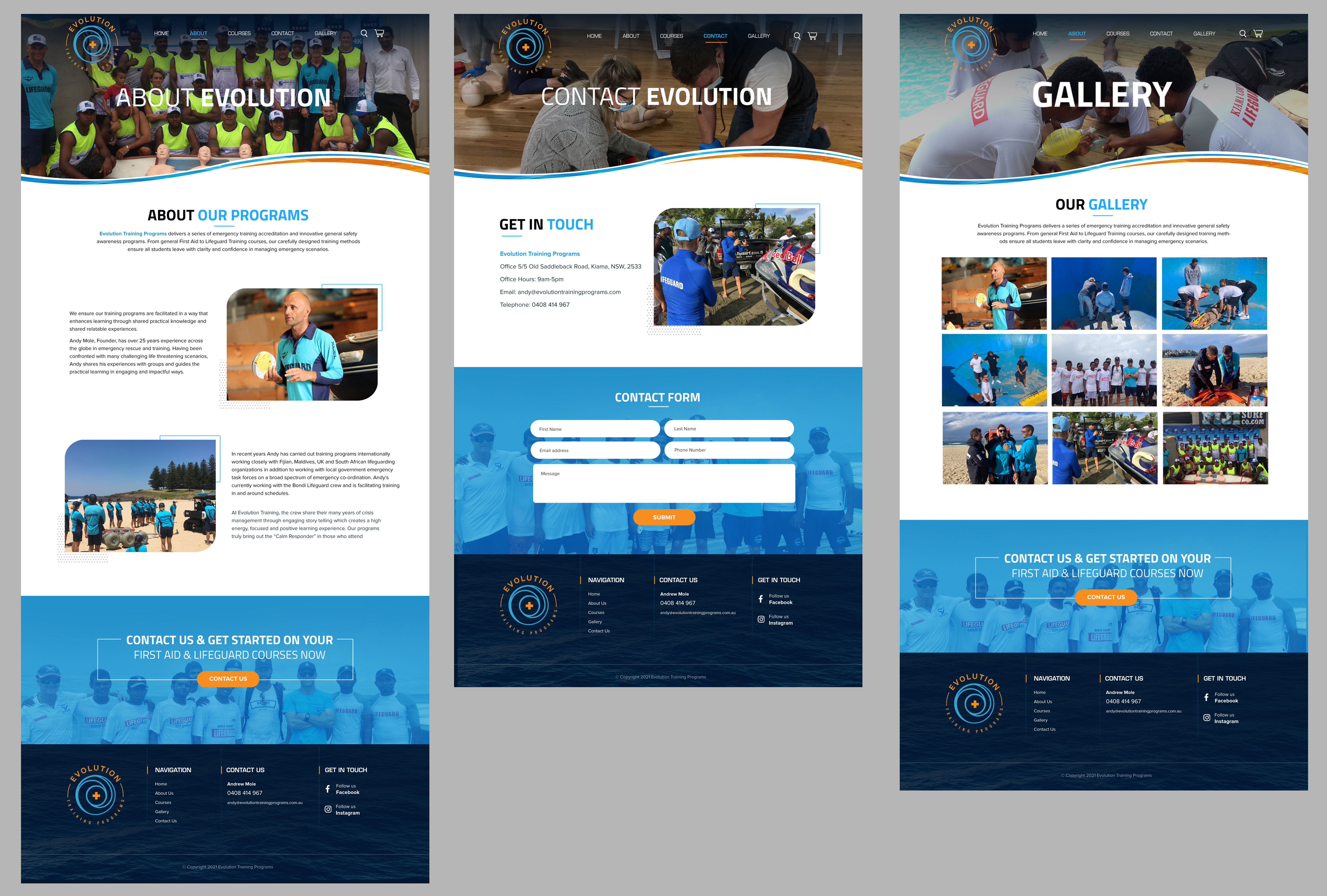 Web Design by Blue Sparrow for Evolution Training Programs | Design #28245111