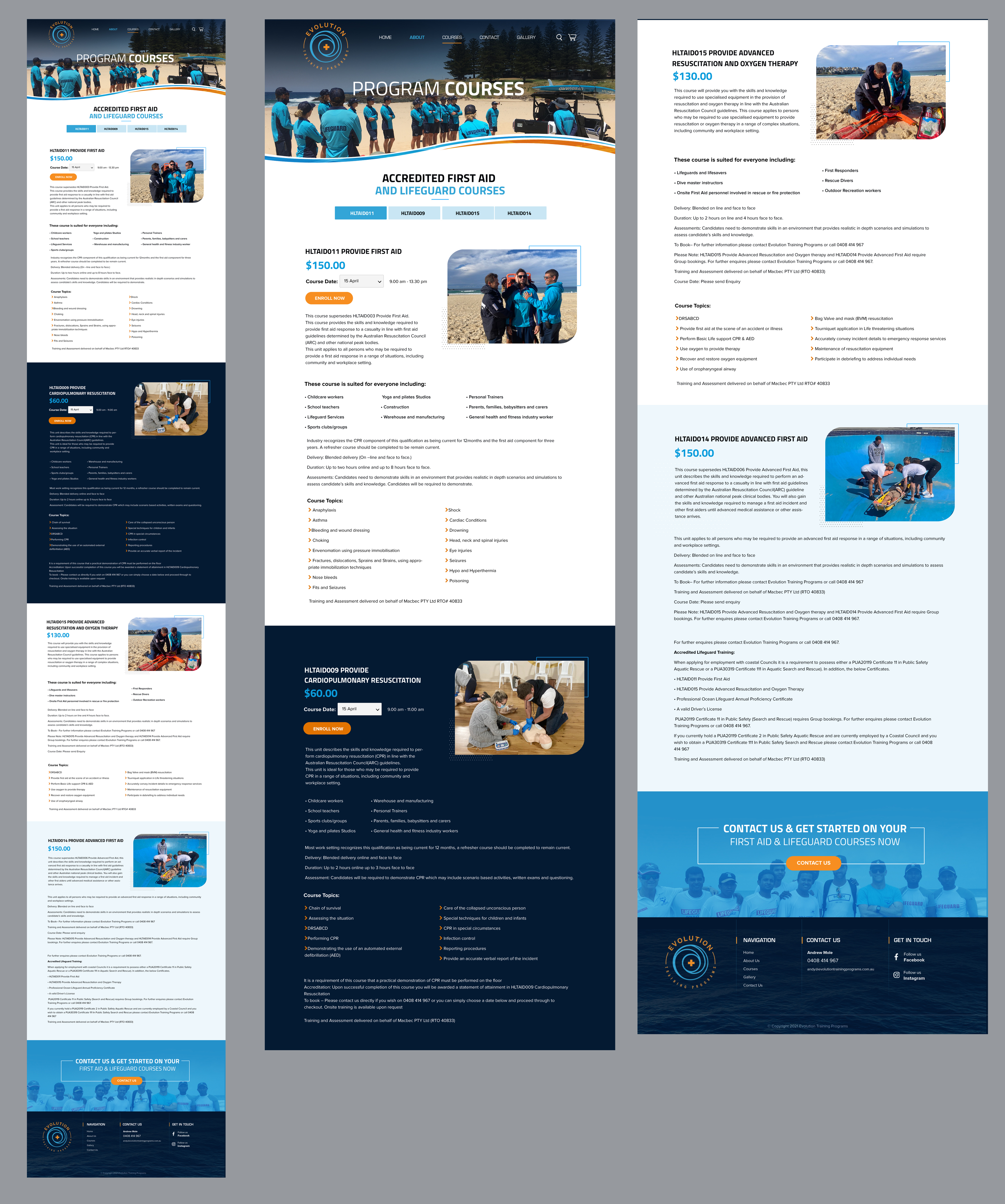 Web Design by Blue Sparrow for Evolution Training Programs | Design #28245154