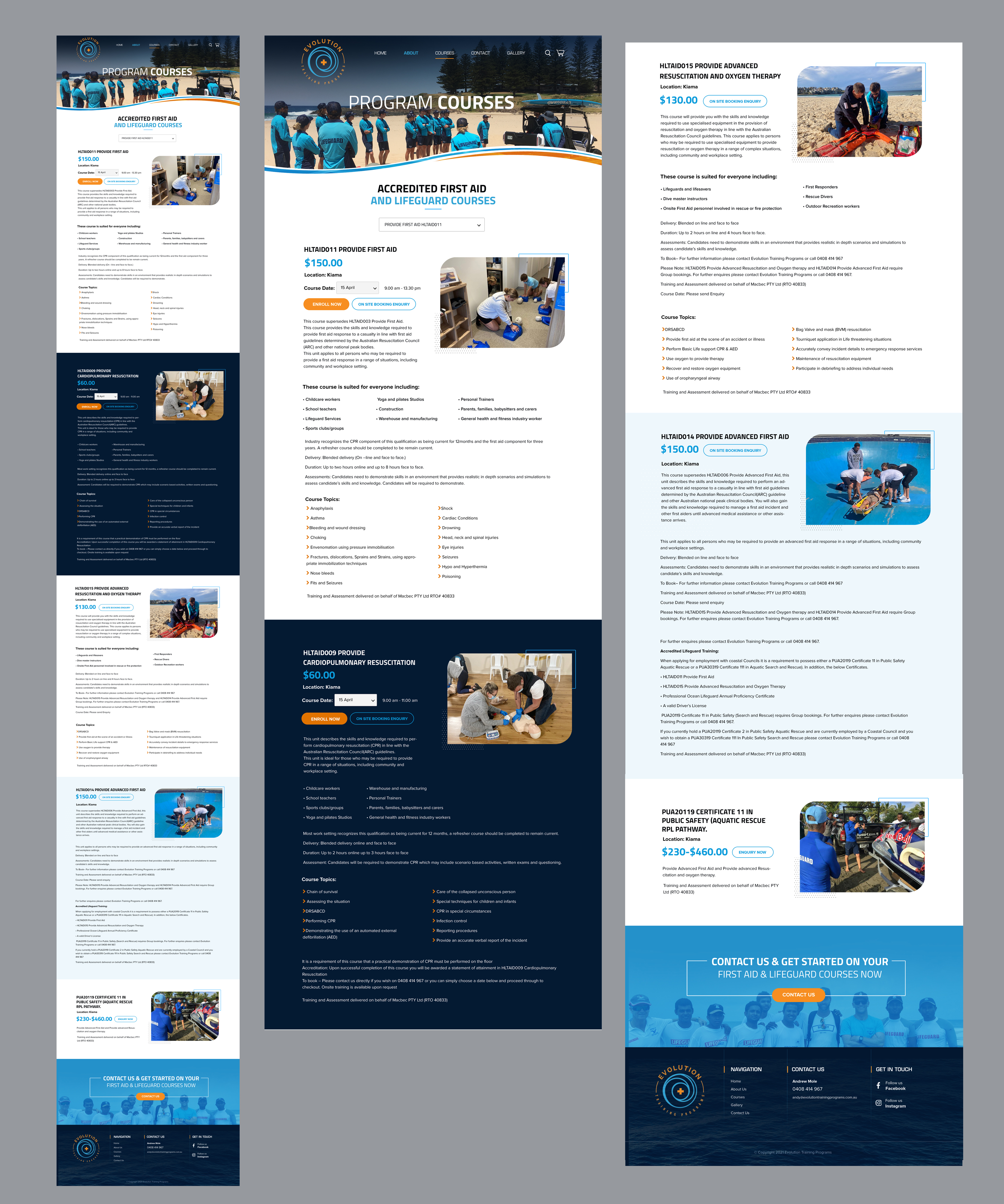 Web Design by Blue Sparrow for Evolution Training Programs | Design #28278009