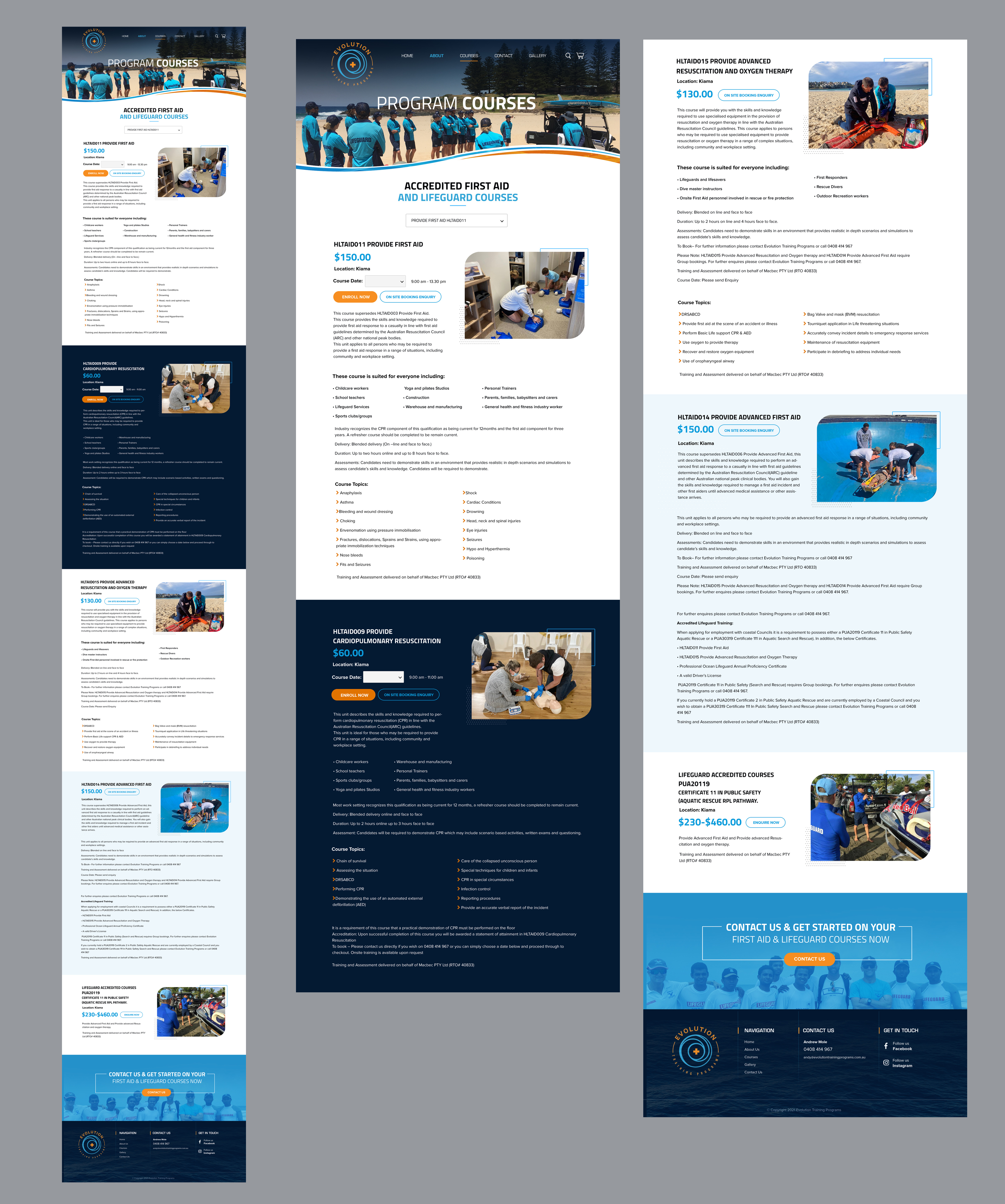 Web Design by Blue Sparrow for Evolution Training Programs | Design #28300818