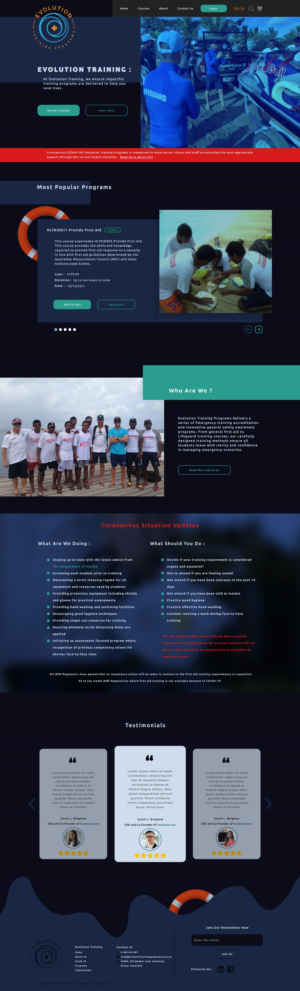 Web Design by amar achouri for Evolution Training Programs | Design #27768703