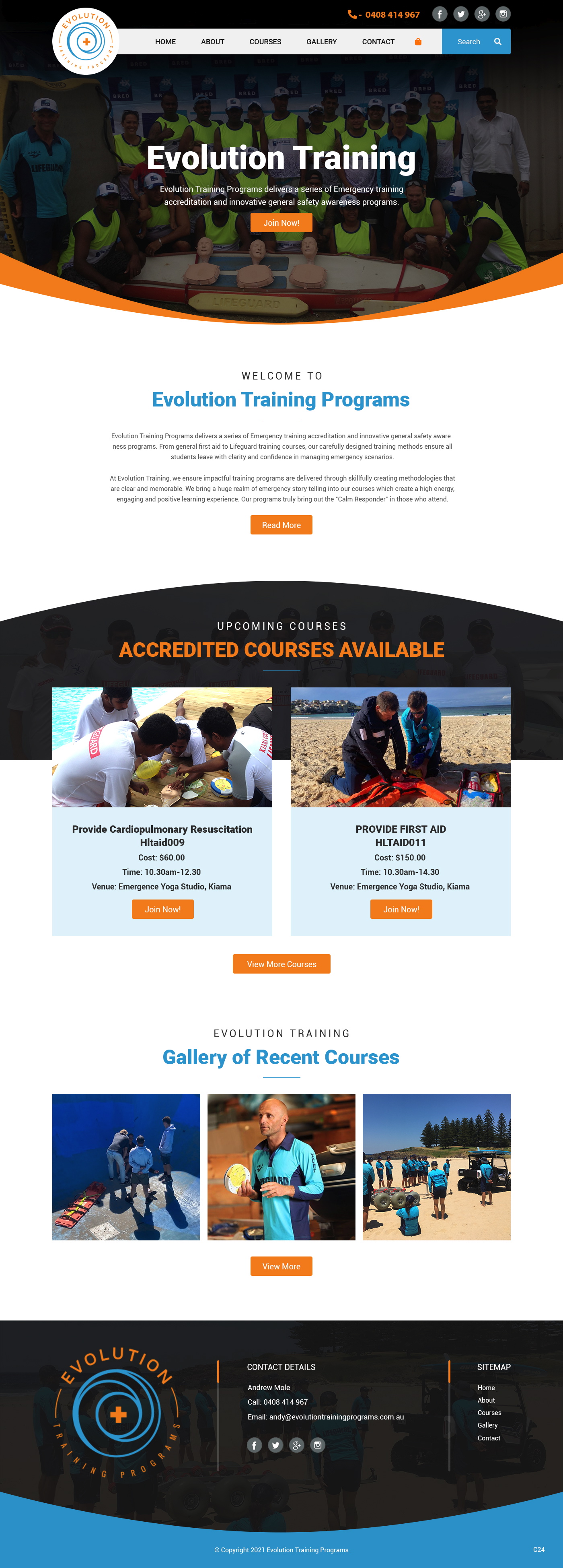 Web Design by pb for Evolution Training Programs | Design #27776552