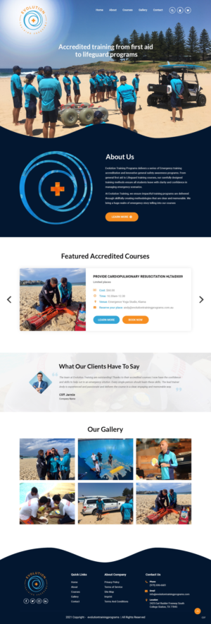 Web Design by pb for Evolution Training Programs | Design: #27776553