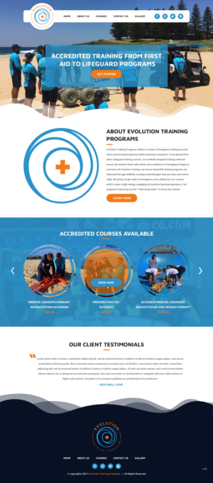 Web Design by pb for Evolution Training Programs | Design: #27776554