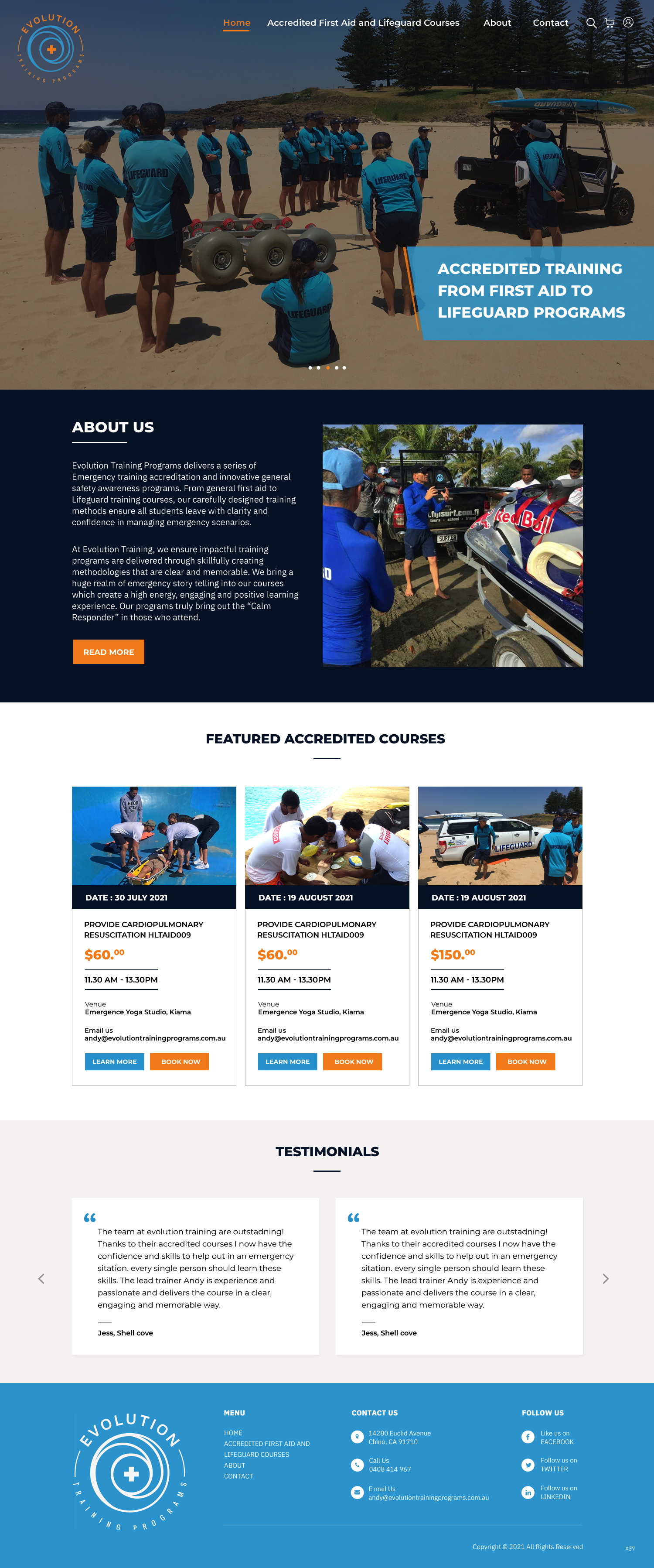 Web Design by pb for Evolution Training Programs | Design #27776558