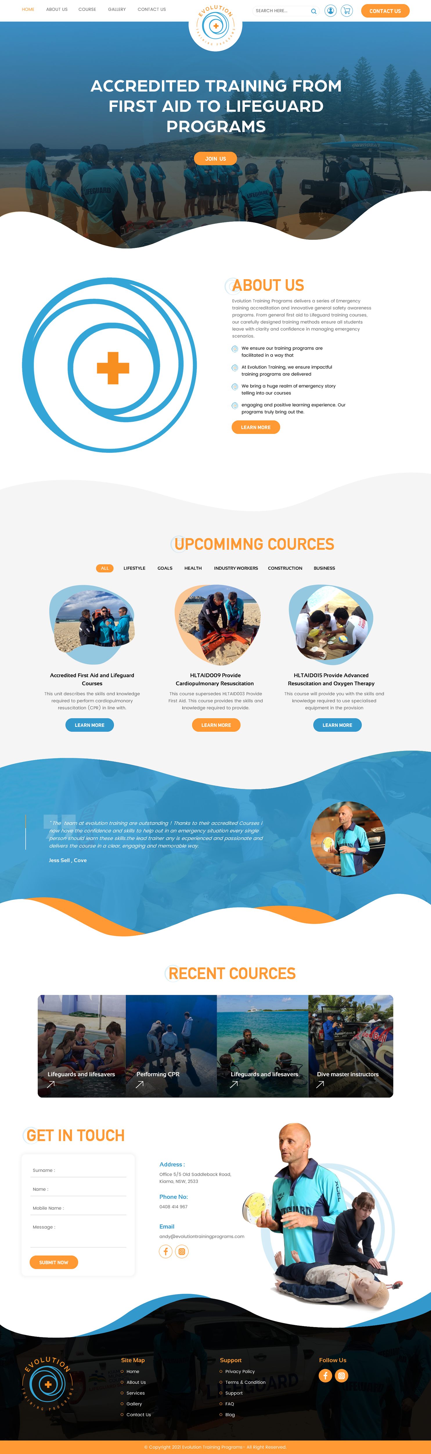 Diseño Web por rightway para Evolution Training Programs | Diseño #27786921