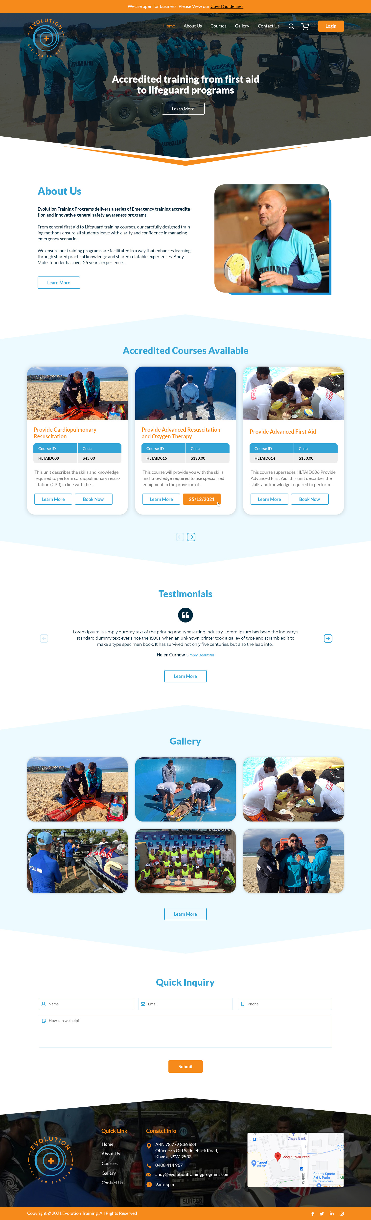 Web Design by Ved Web Services for Evolution Training Programs | Design #27777865