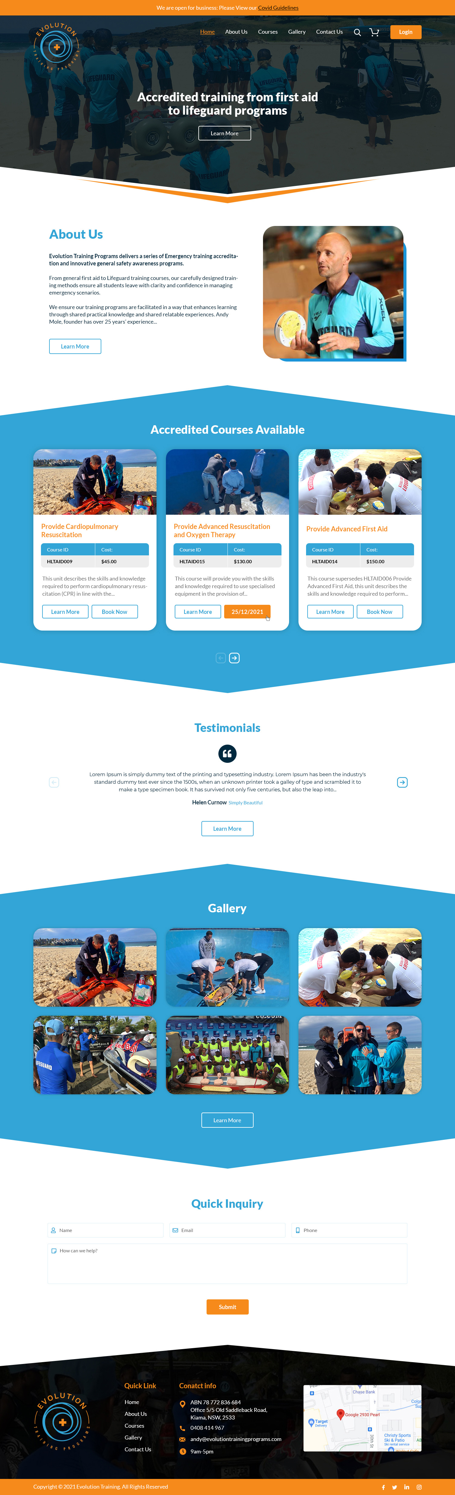 Web Design by Ved Web Services for Evolution Training Programs | Design #27777866