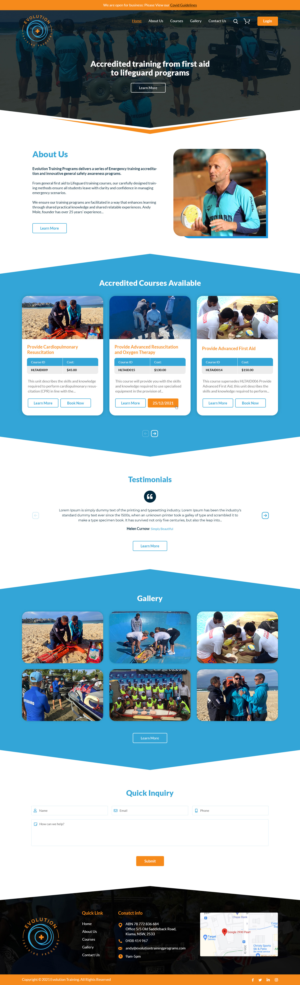 Web Design by Ved Web Services for Evolution Training Programs | Design: #27777866