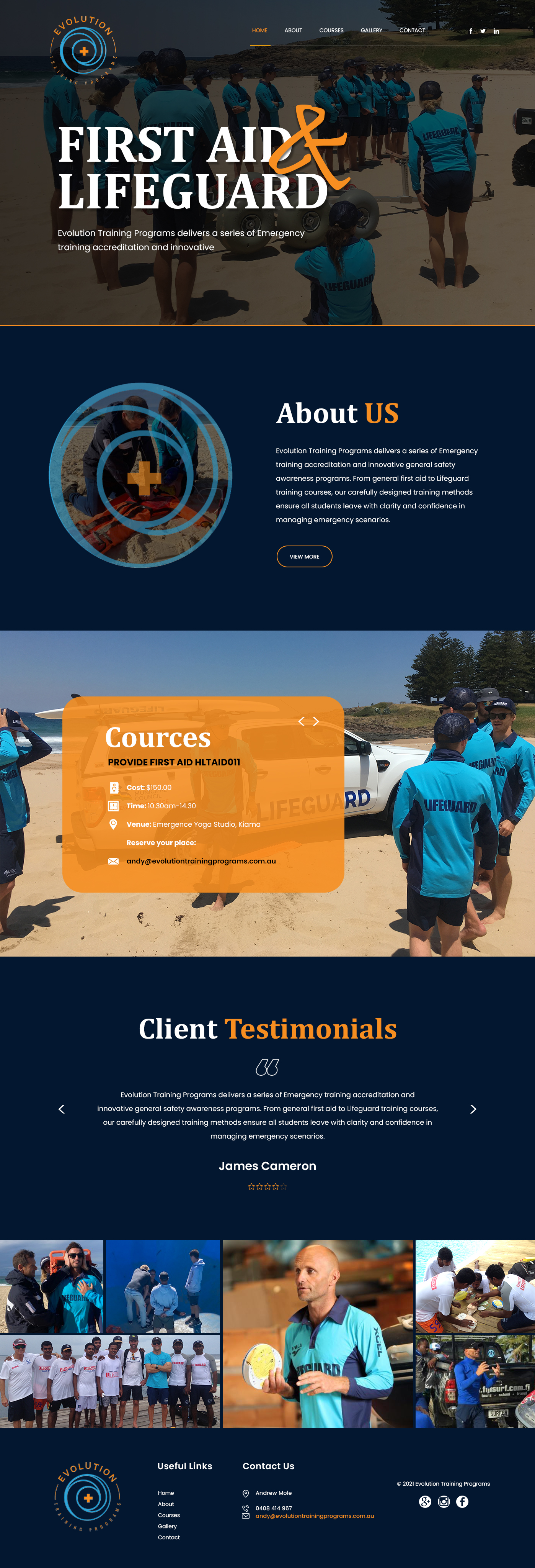 Web Design by ag622988 for Evolution Training Programs | Design #27771103