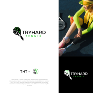 TryHard Tennis, TT, or THT | Logo Design by Liyana