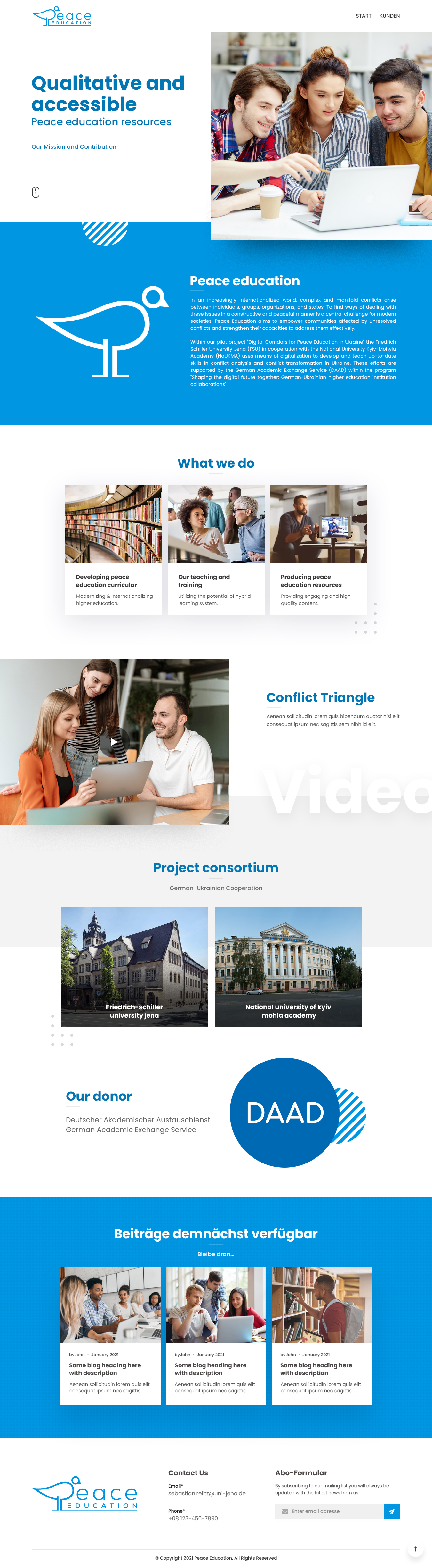 Web Design by nzdesigners for Friedrich-Schiller-Universität  | Design #27778902