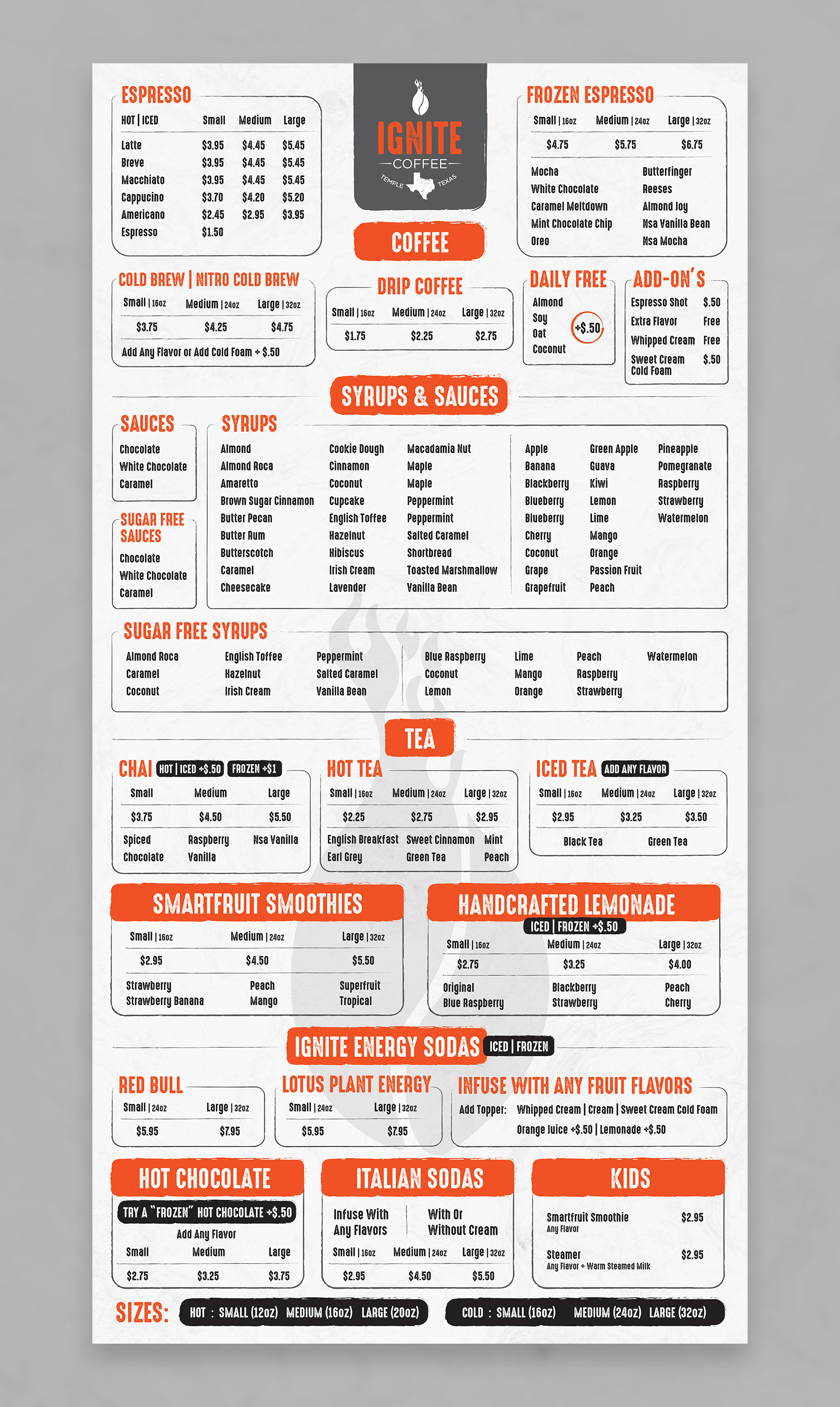 Menu Design by sun_design for this project | Design #27808562