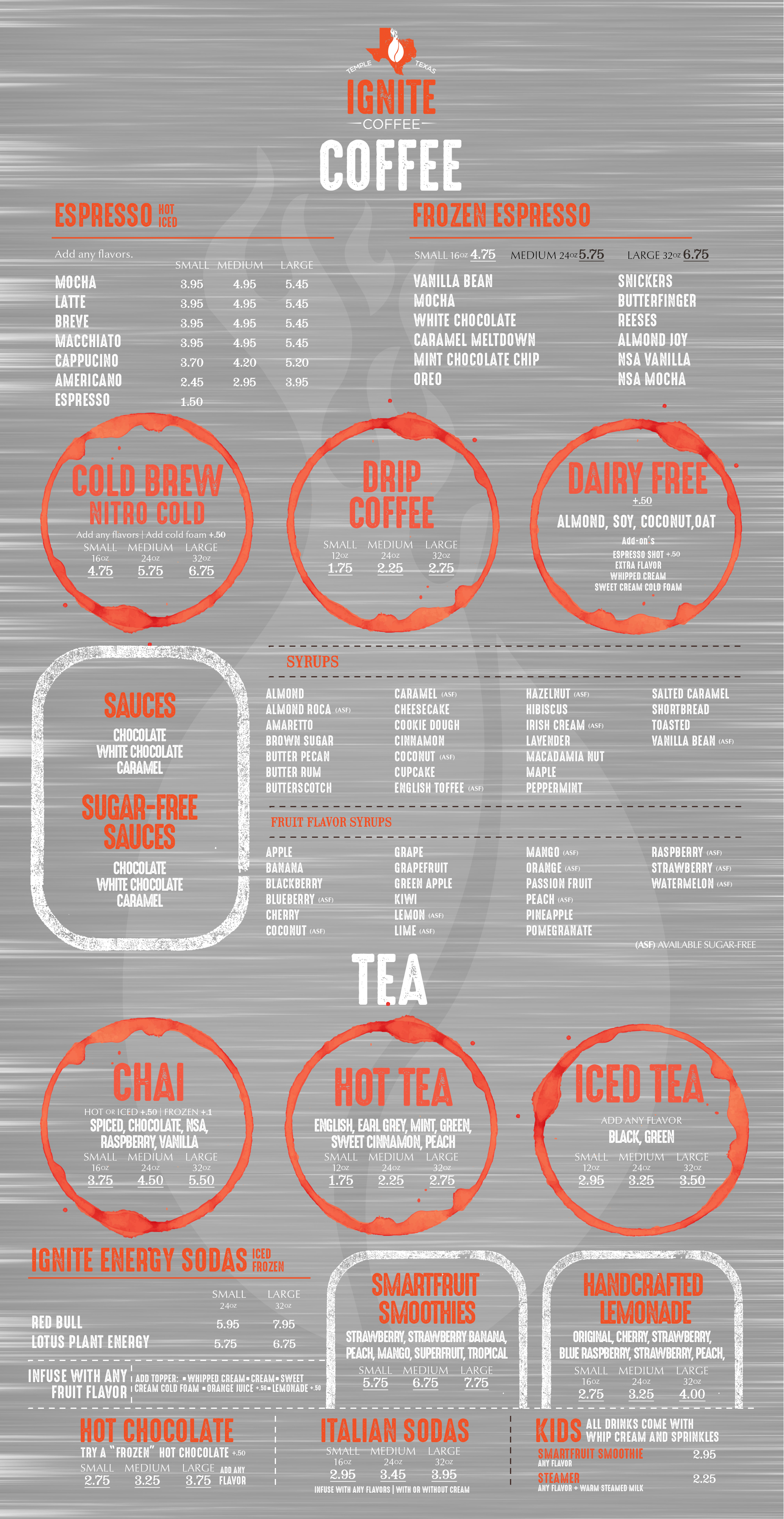 Menu Design by mrmrnjr for this project | Design #27793237