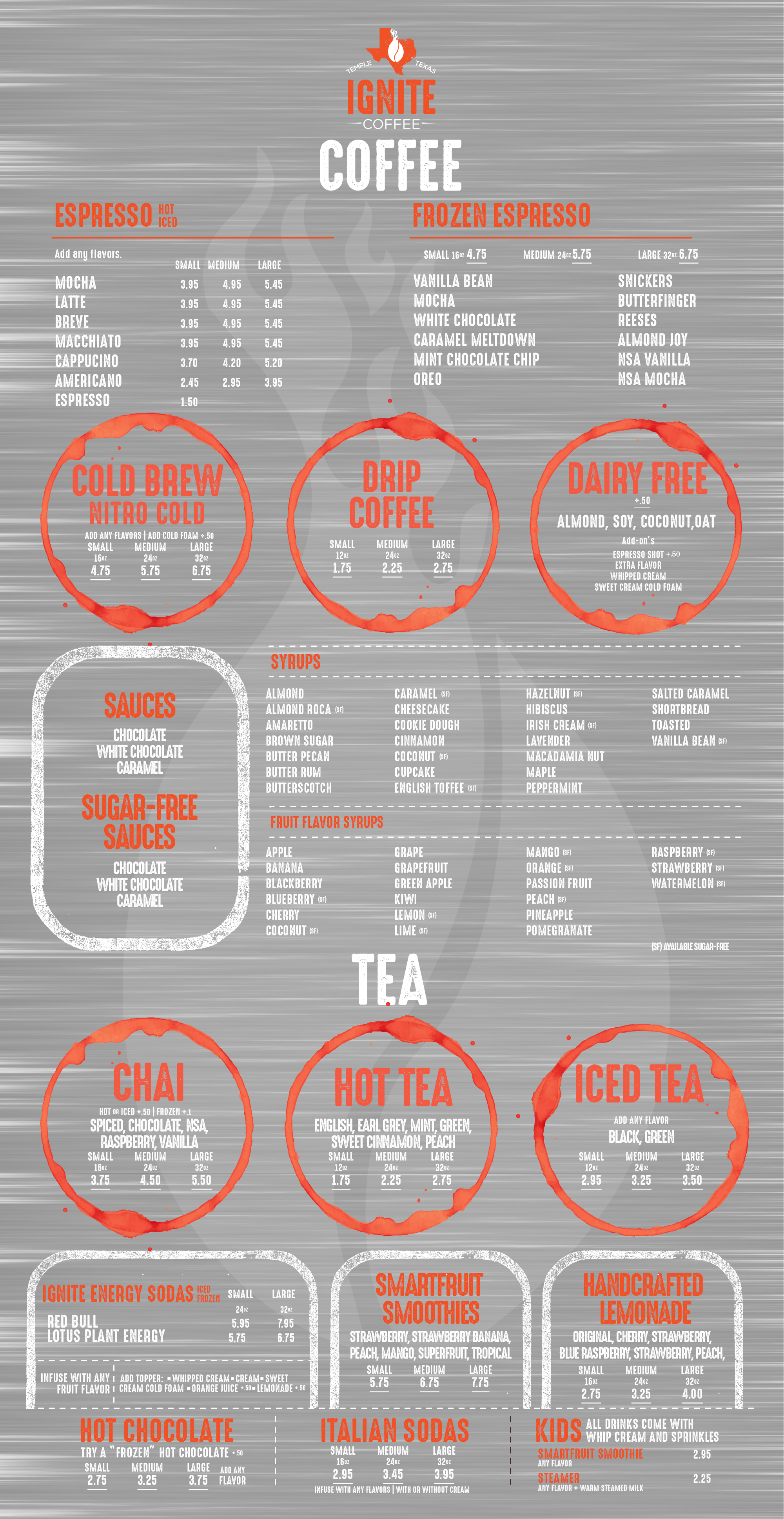 Menu Design by mrmrnjr for this project | Design #27797846