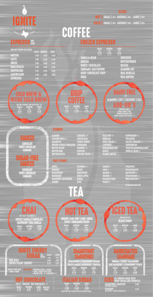 Menu Design by mrmrnjr for this project | Design: #27814369