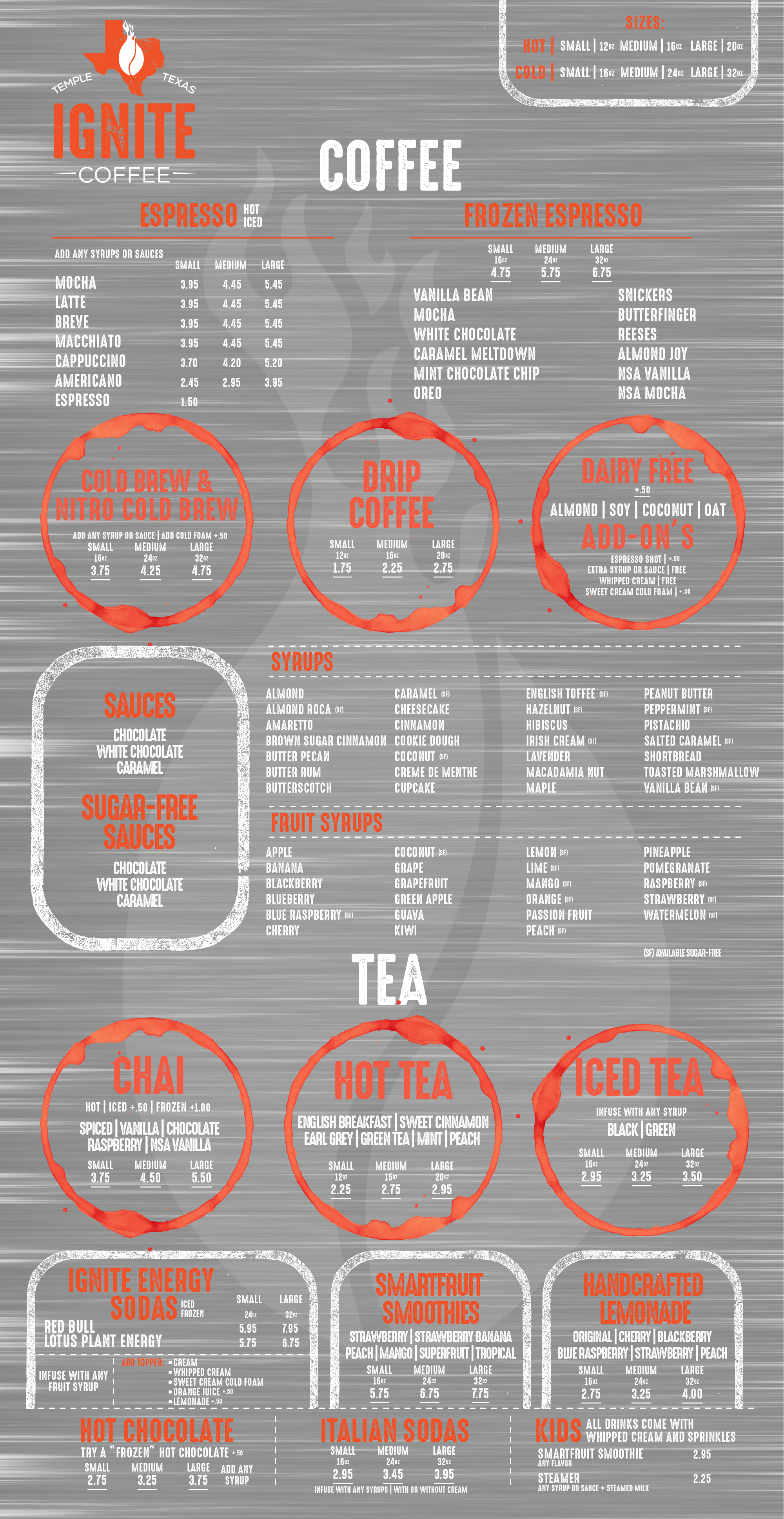 Menu Design by mrmrnjr for this project | Design #27865106