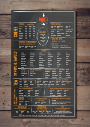 Menu Design by Skybluedesignstudio