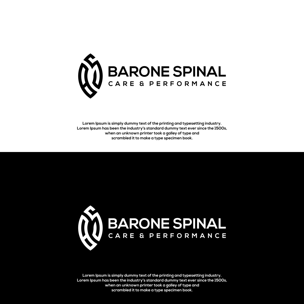 Logo Design by driptip for Barone Spinal Care & Performance  | Design #27809888