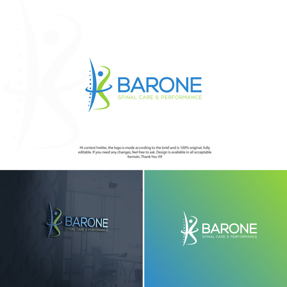 Logo Design by LogoEon for Barone Spinal Care & Performance  | Design #27786278