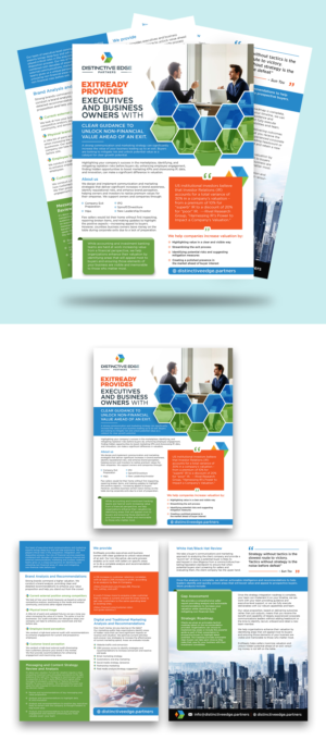 Corporate flyer highlighting service offering for PR agency | Design de Flyer par debdesign