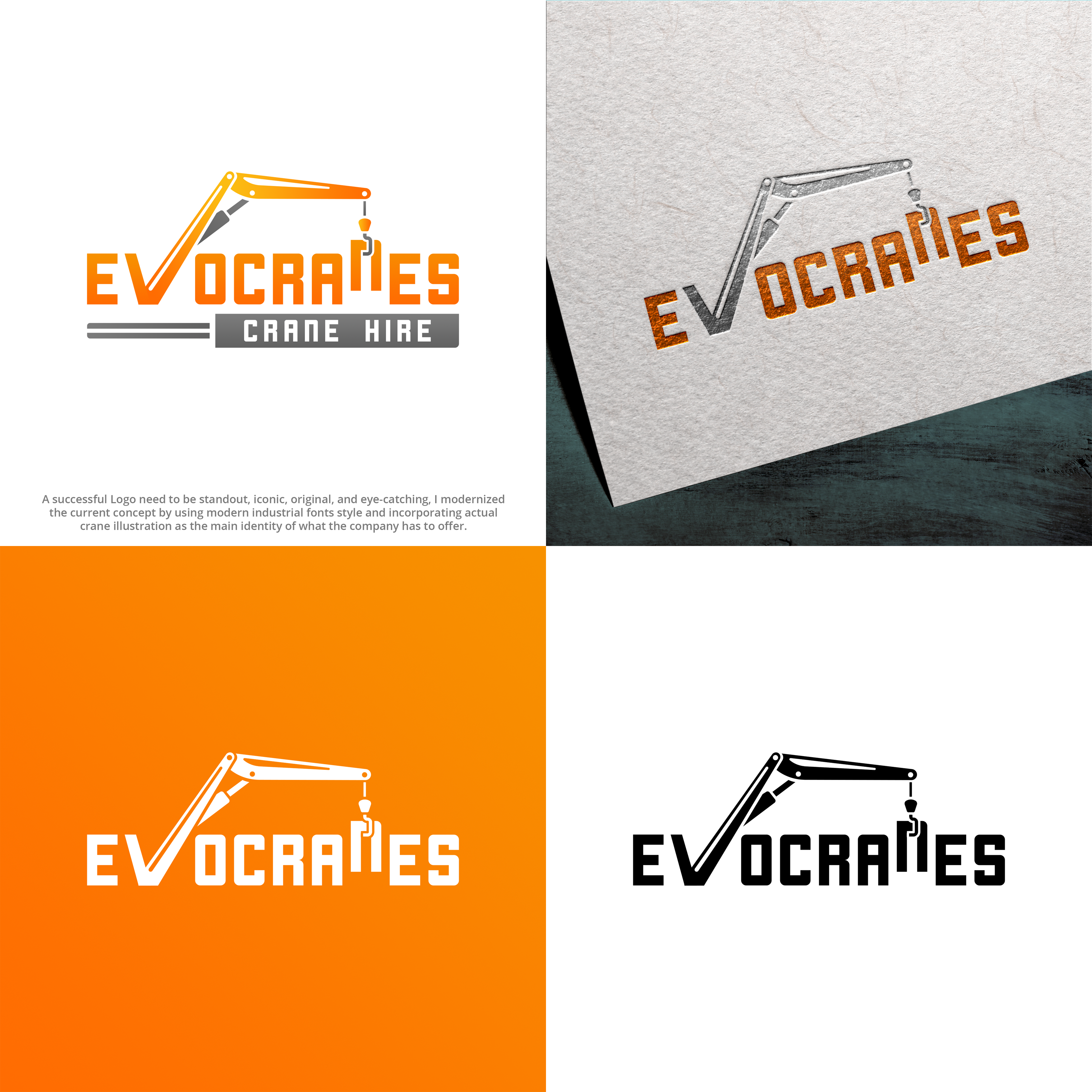 Logo Design by Aryodesigns for evo cranes pty ltd | Design #27779417