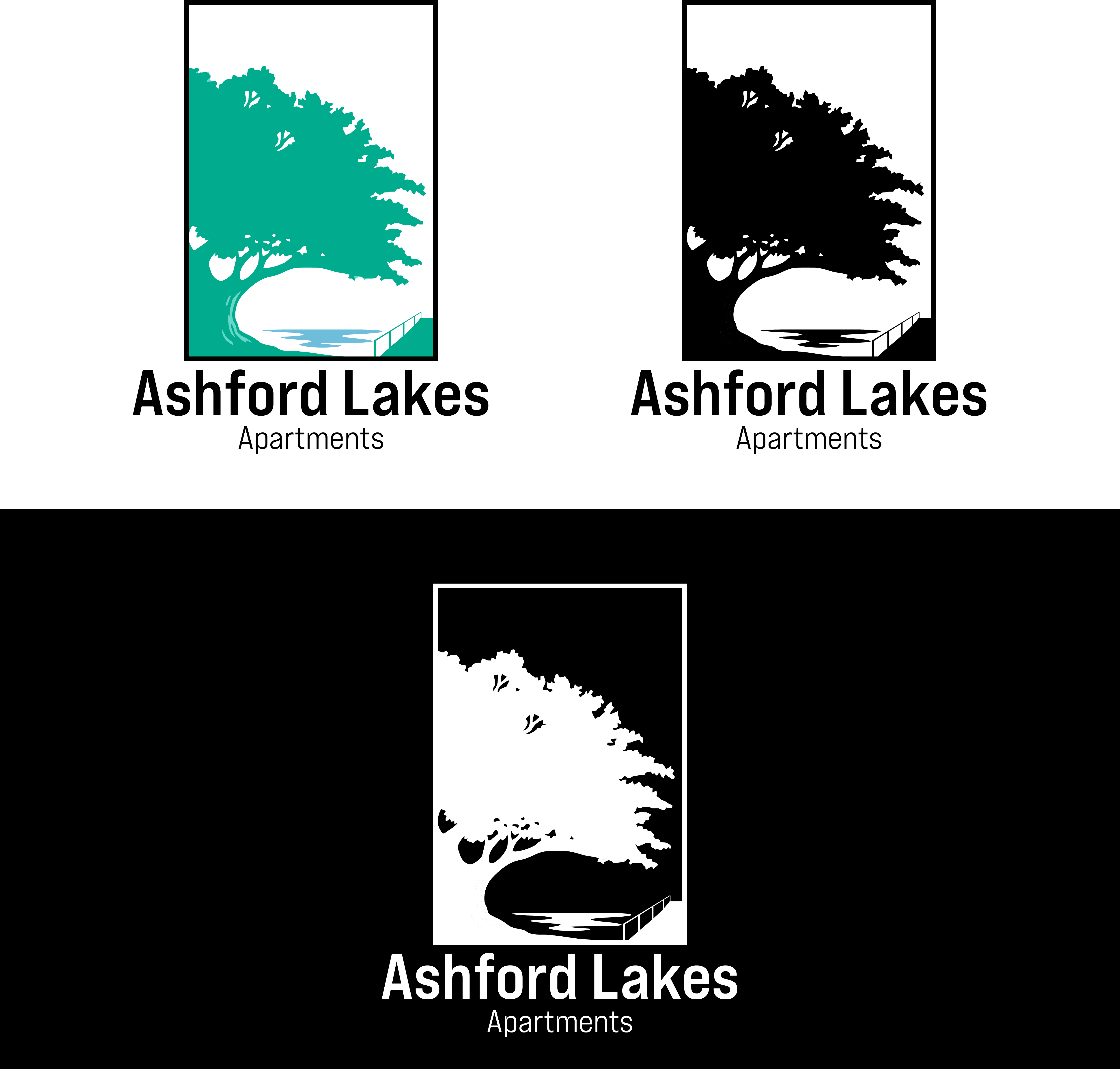 Serious, Modern, Multifamily apartment homes. Logo Design for Ashford Lakes and/or Ashford Lakes