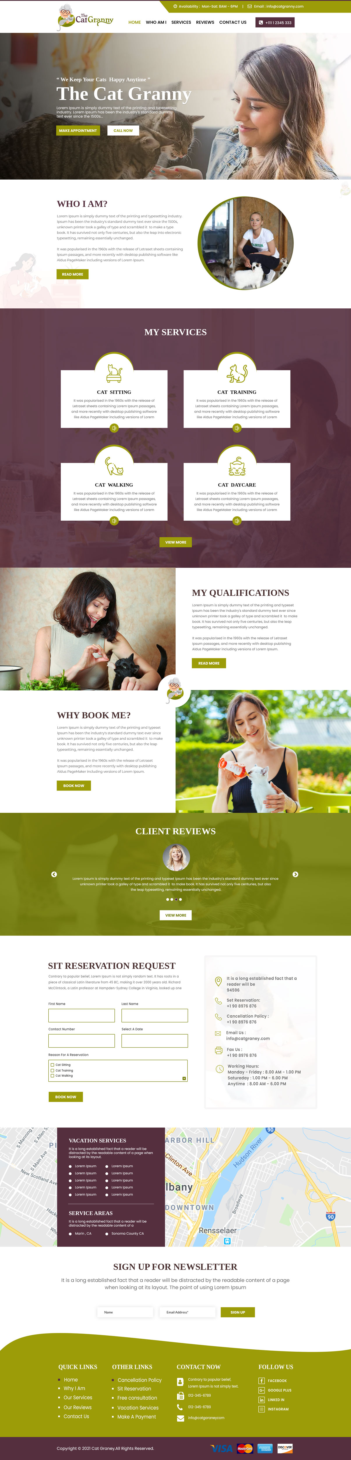 Web Design by VC for The Cat Granny | Design #27796392