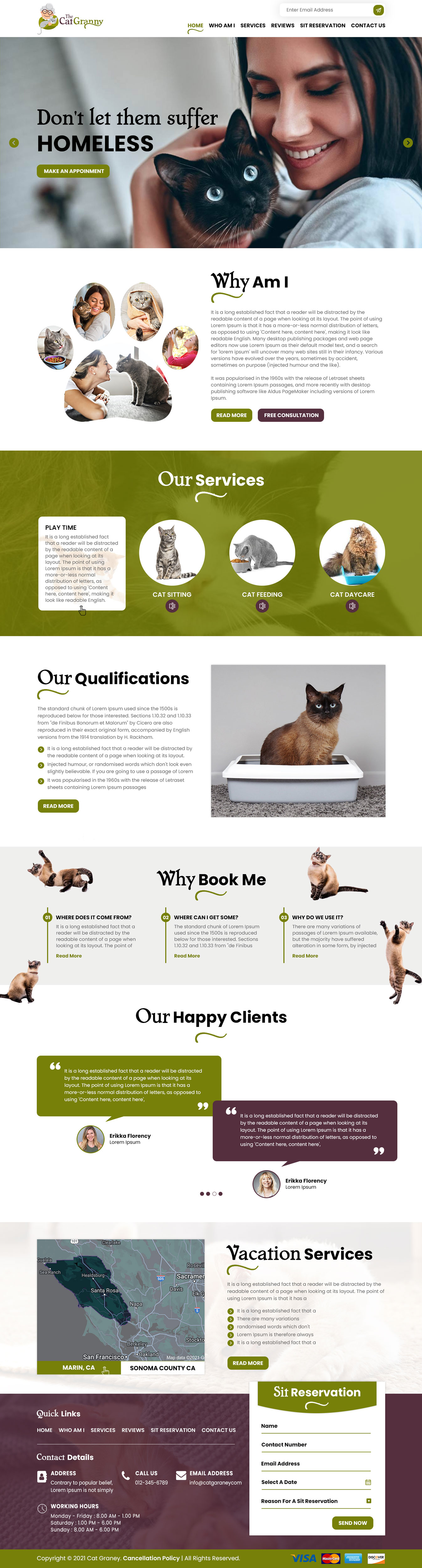 Web Design by VC for The Cat Granny | Design #27809729