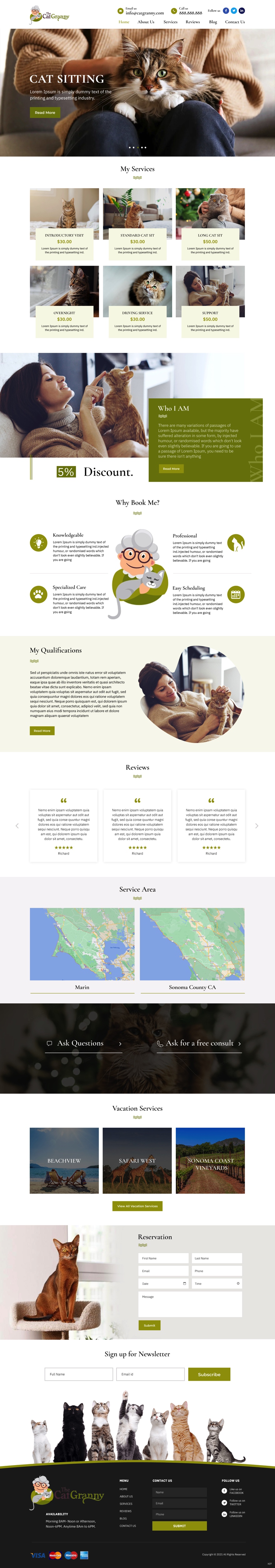 Web Design by pb for The Cat Granny | Design #27792315