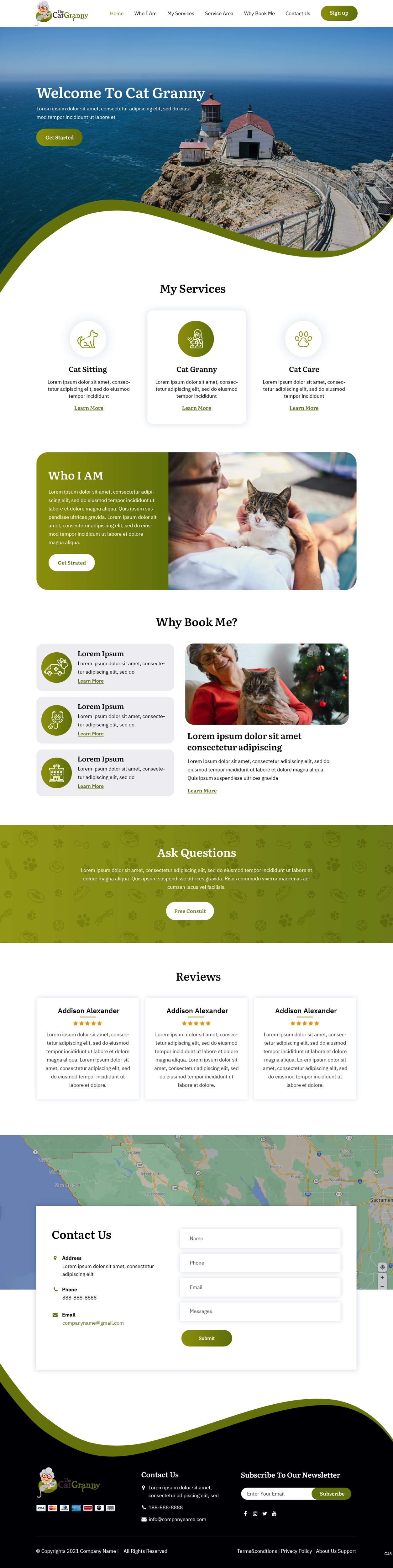Web Design by pb for The Cat Granny | Design #27797116