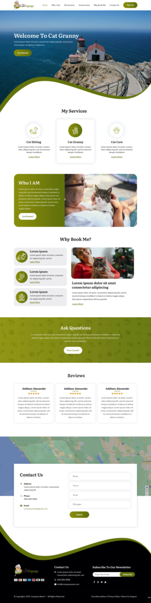 Web Design par pb pour The Cat Granny | Design : #27797116