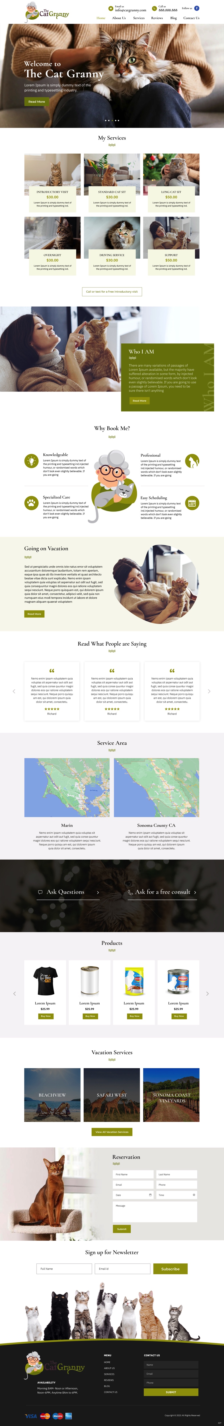 Web Design par pb pour The Cat Granny | Design : #27816512