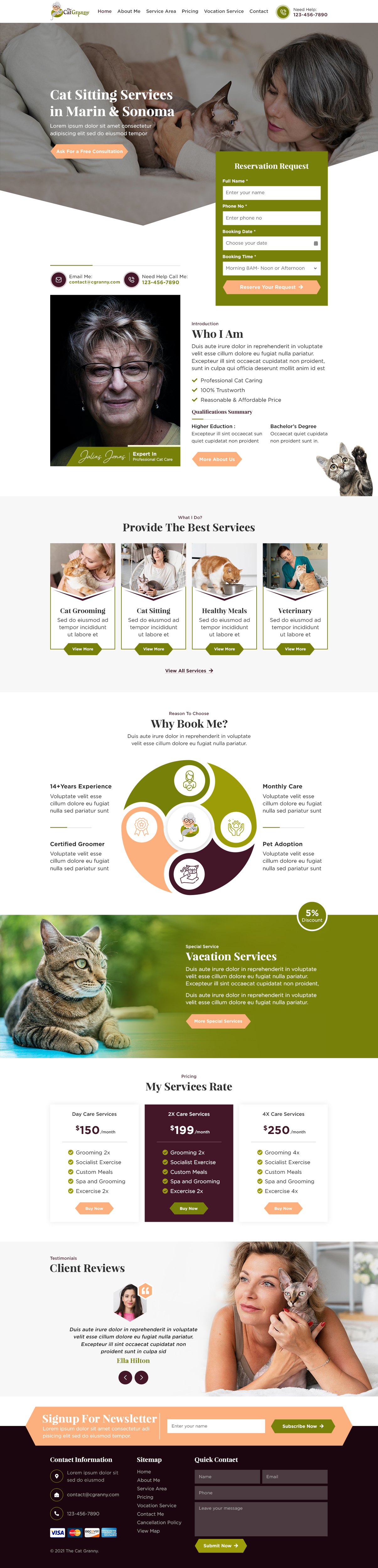 Web Design par sai.designer87 pour The Cat Granny | Design #27791200