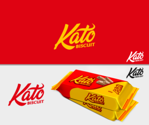 The logo is(KATO)  The text is (Biscuit) | Logo Design by anico