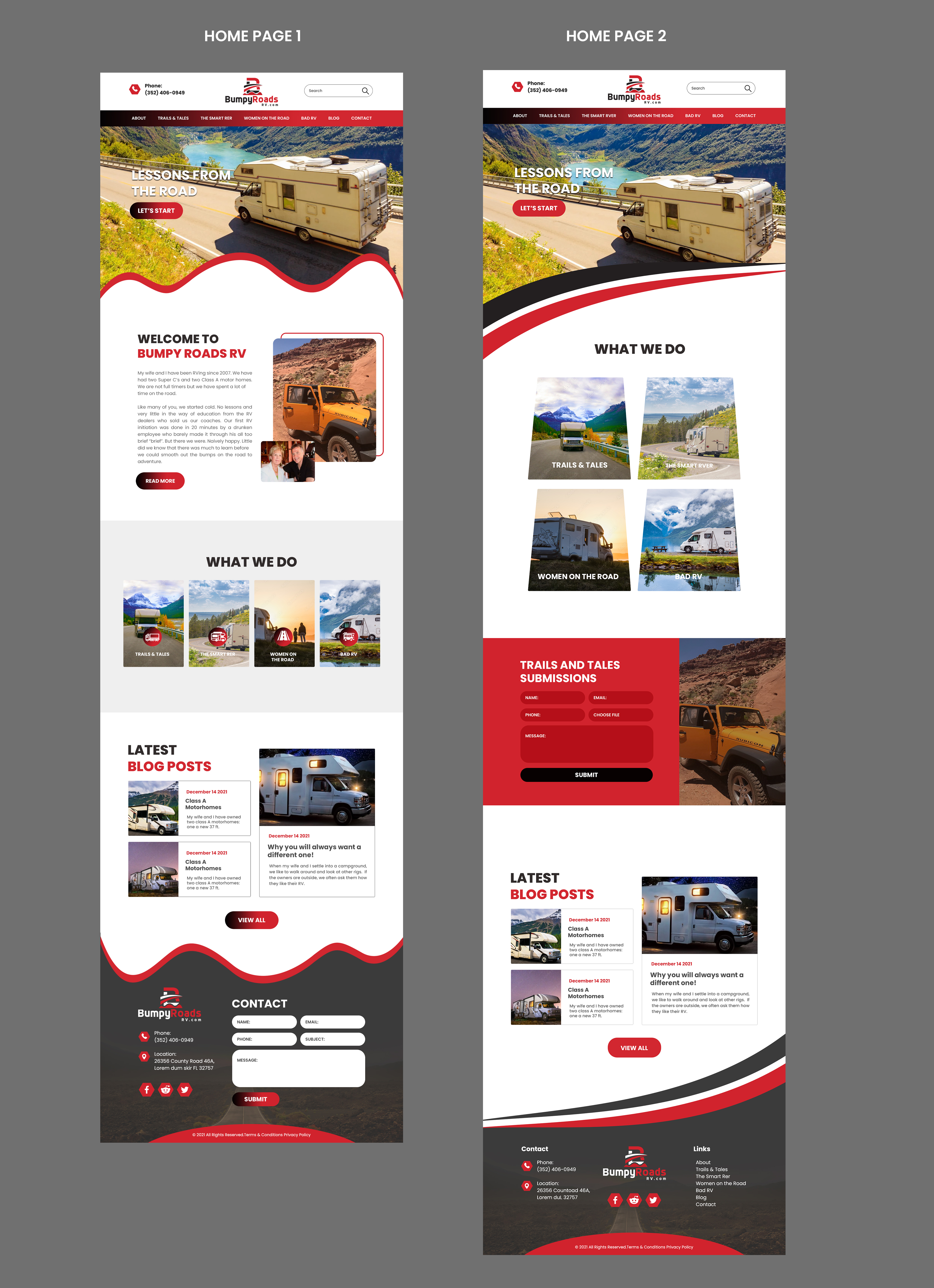 Web-Design von MAHABA für BumpyRoads RV | Design #27790116