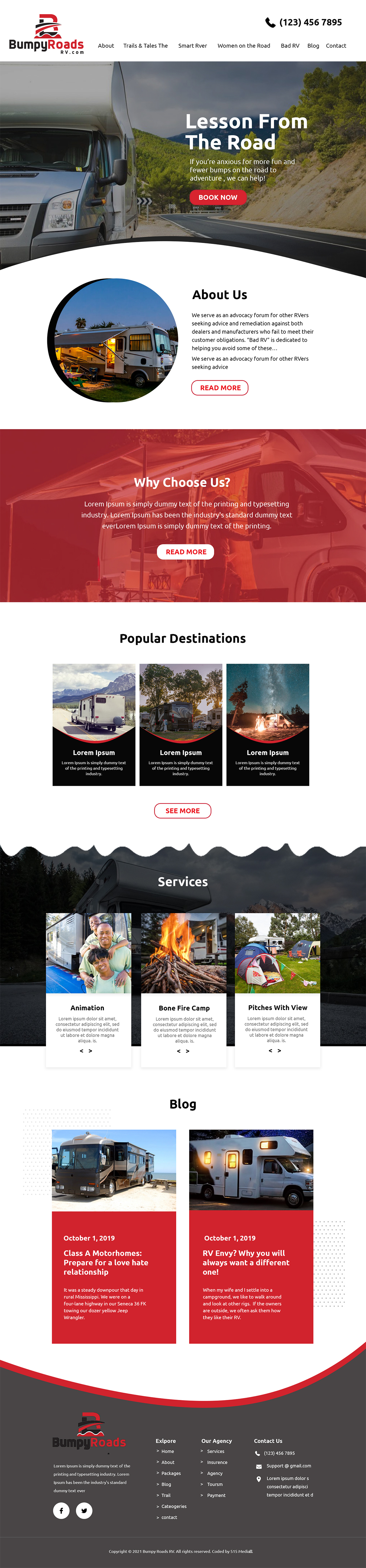 Web Design by MAHABA for BumpyRoads RV | Design #27797475