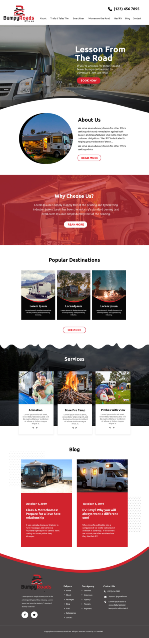 Web Design by MAHABA for BumpyRoads RV | Design: #27797475