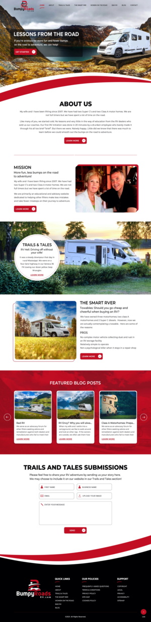 Web Design by pb for BumpyRoads RV | Design #27797100
