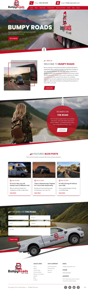 Web Design by pb for BumpyRoads RV | Design: #27797102