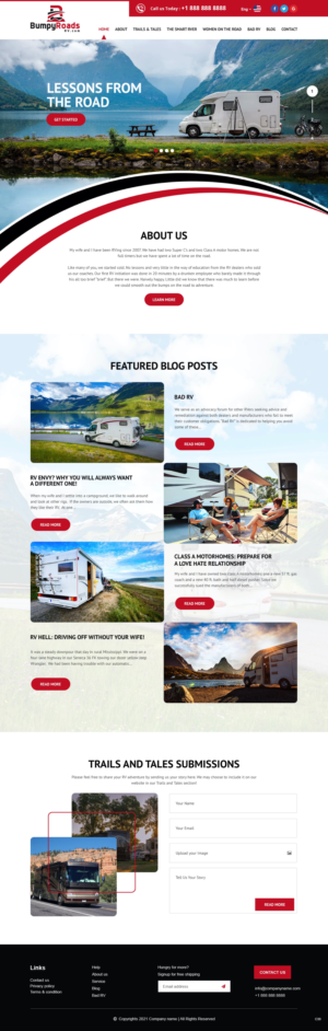 Web Design by pb for BumpyRoads RV | Design: #27797104
