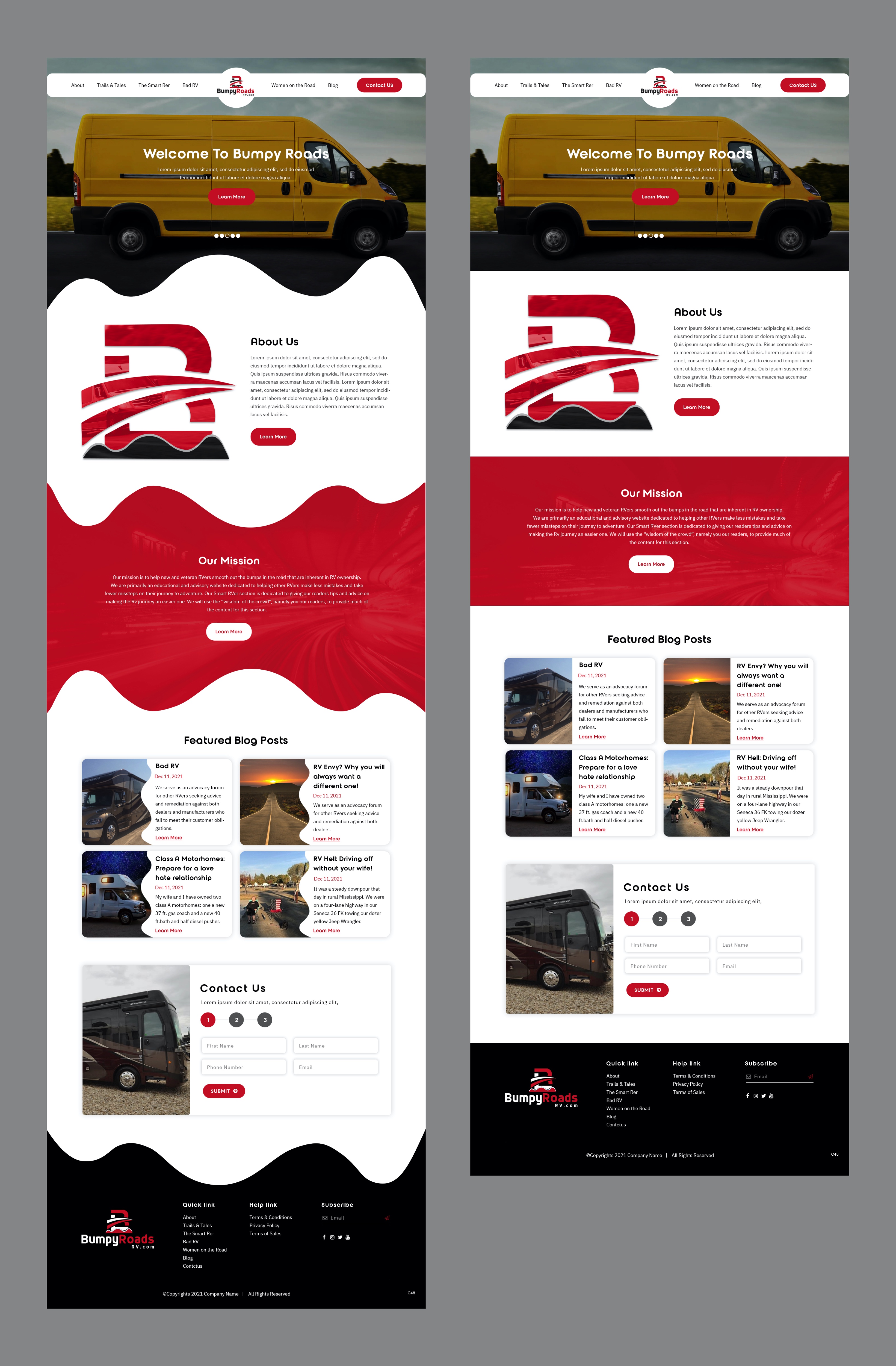 Web Design by pb for BumpyRoads RV | Design #27797106