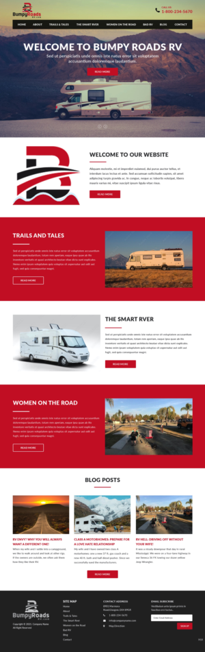 Web Design by pb for BumpyRoads RV | Design: #27797112
