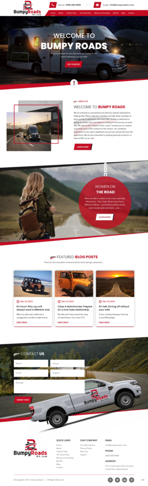 Web Design by pb for BumpyRoads RV | Design: #27816510