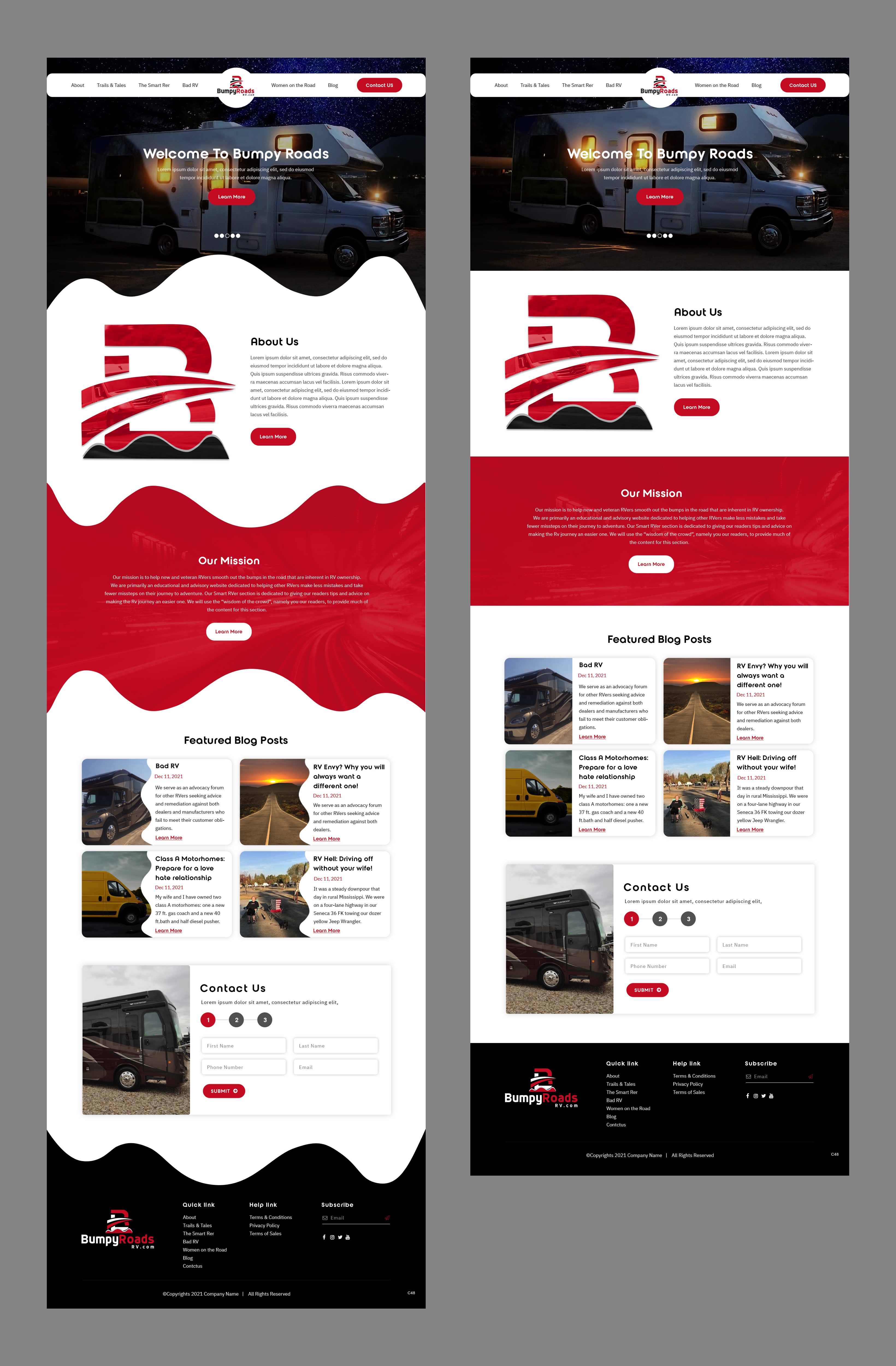 Web Design by pb for BumpyRoads RV | Design #27826421